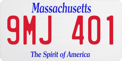 MA license plate 9MJ401