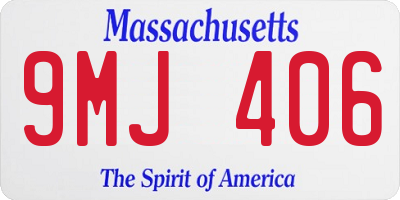 MA license plate 9MJ406