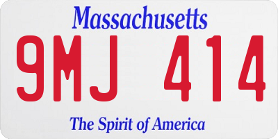 MA license plate 9MJ414