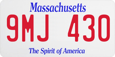 MA license plate 9MJ430