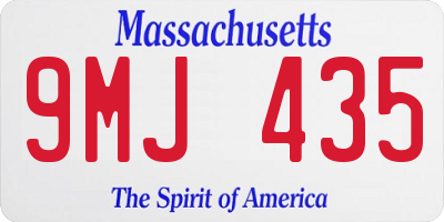 MA license plate 9MJ435