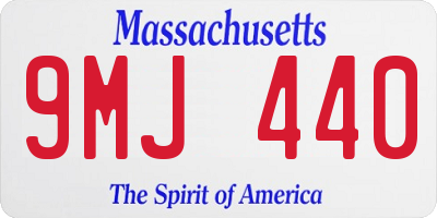 MA license plate 9MJ440