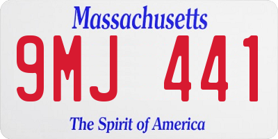 MA license plate 9MJ441