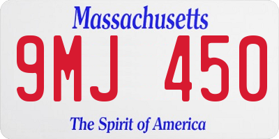 MA license plate 9MJ450