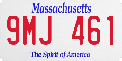 MA license plate 9MJ461