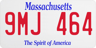 MA license plate 9MJ464