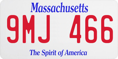 MA license plate 9MJ466