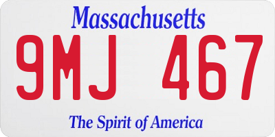 MA license plate 9MJ467