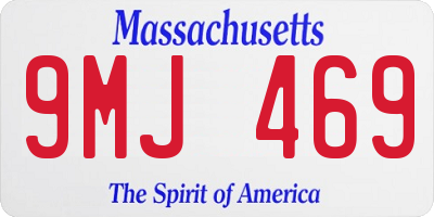 MA license plate 9MJ469
