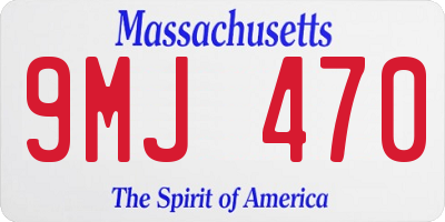 MA license plate 9MJ470