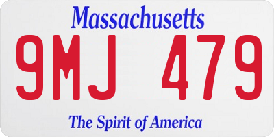 MA license plate 9MJ479