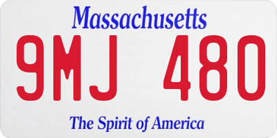 MA license plate 9MJ480