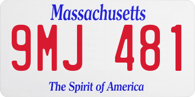 MA license plate 9MJ481