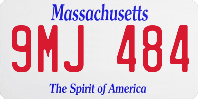 MA license plate 9MJ484