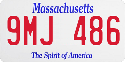 MA license plate 9MJ486