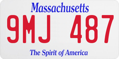 MA license plate 9MJ487