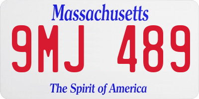 MA license plate 9MJ489