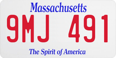 MA license plate 9MJ491