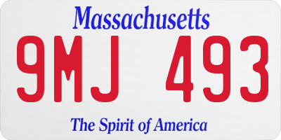 MA license plate 9MJ493