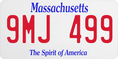 MA license plate 9MJ499