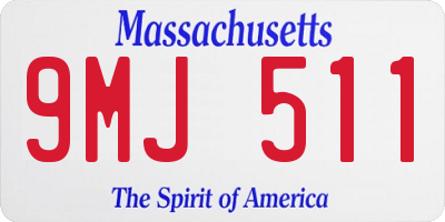 MA license plate 9MJ511