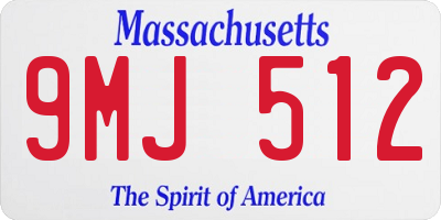 MA license plate 9MJ512