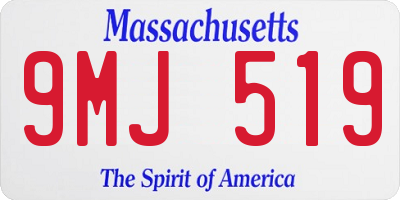 MA license plate 9MJ519