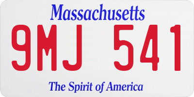 MA license plate 9MJ541