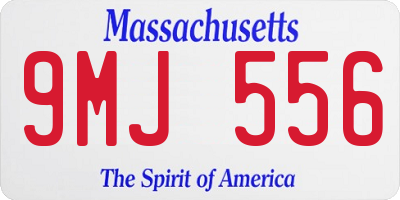 MA license plate 9MJ556