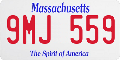 MA license plate 9MJ559
