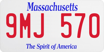 MA license plate 9MJ570