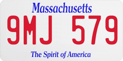 MA license plate 9MJ579