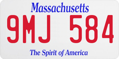 MA license plate 9MJ584