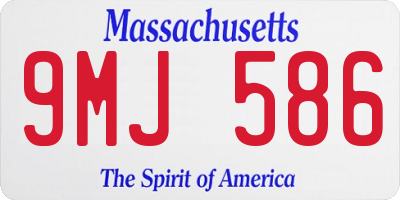 MA license plate 9MJ586