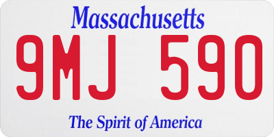 MA license plate 9MJ590