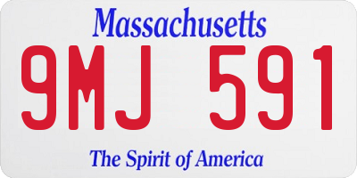 MA license plate 9MJ591