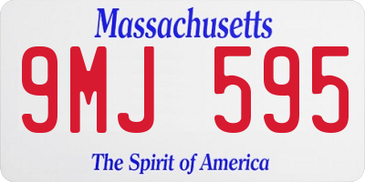 MA license plate 9MJ595
