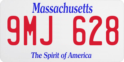 MA license plate 9MJ628