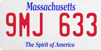 MA license plate 9MJ633