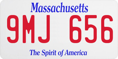 MA license plate 9MJ656