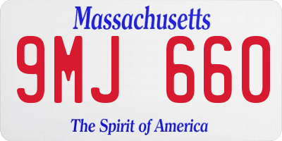 MA license plate 9MJ660
