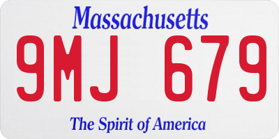 MA license plate 9MJ679