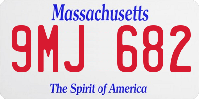 MA license plate 9MJ682