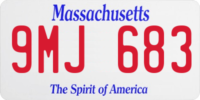 MA license plate 9MJ683