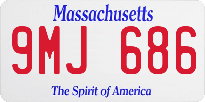 MA license plate 9MJ686