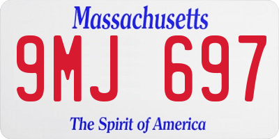 MA license plate 9MJ697