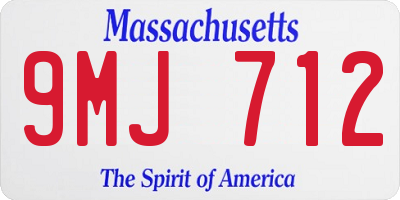 MA license plate 9MJ712