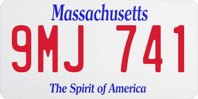 MA license plate 9MJ741