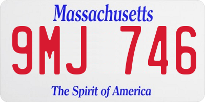 MA license plate 9MJ746