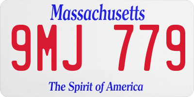 MA license plate 9MJ779